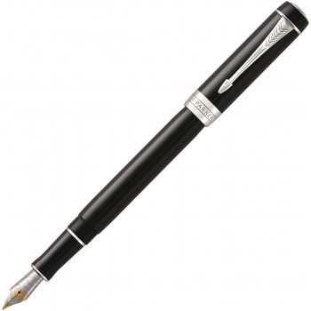 Перьевая ручка Parker Duofold Classic Centennial F77, Black CT (Перо F)