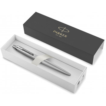 Подарочный набор: Ручка шариковая Parker Jotter Monochrome XL, Stainless Steel CT + Ежедневник Silver SS